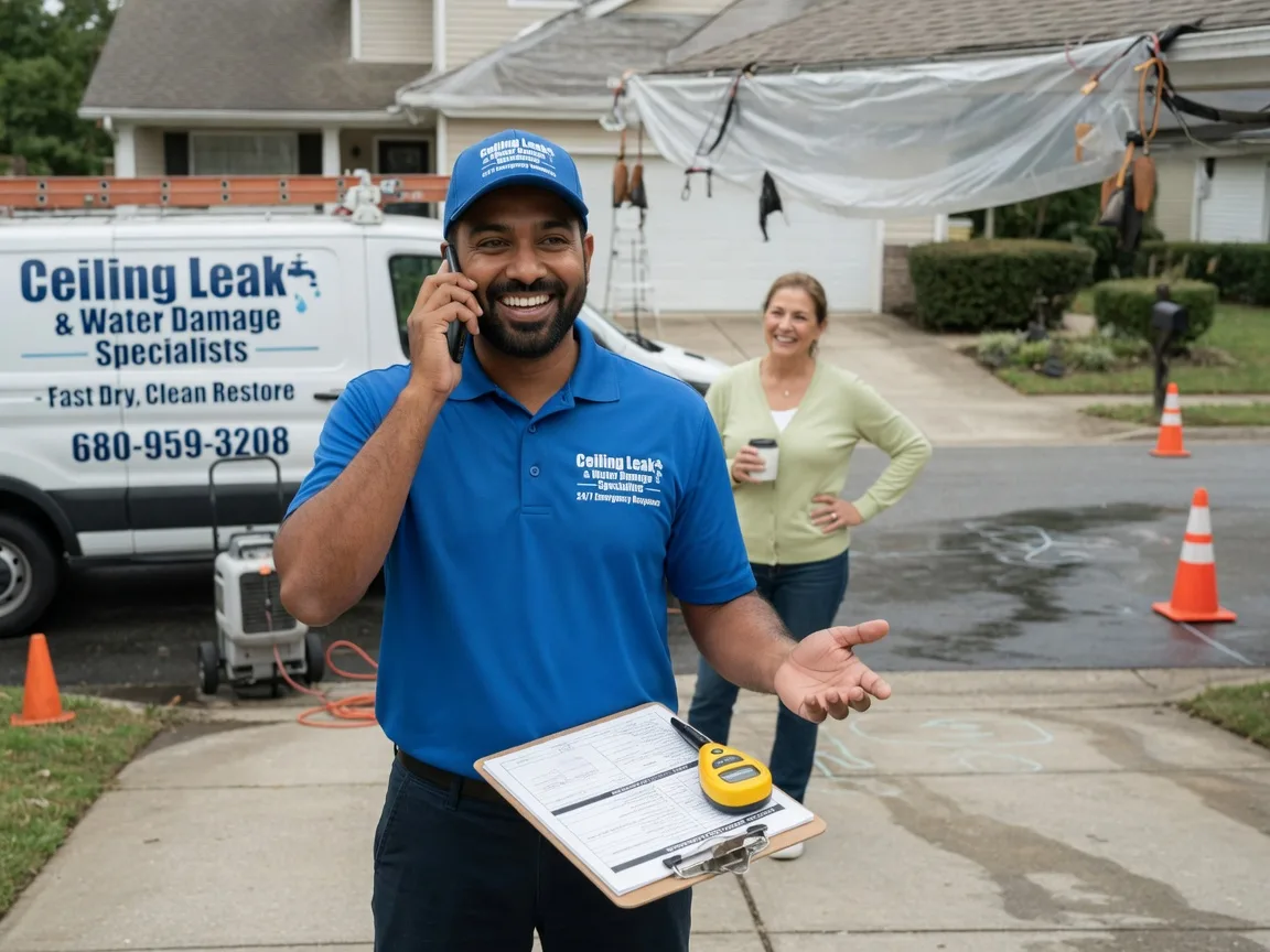 Ceiling Leak Cleanup Vanderbilt, TX FAQs